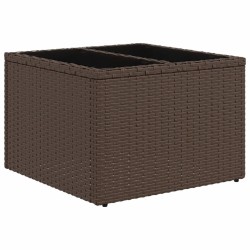 Salon de jardin 11 pcs avec coussins beige résine tressée 489395489395