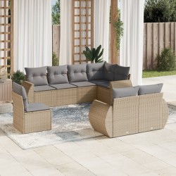 Salon de jardin 12 pcs avec coussins noir résine tressée 489397489397