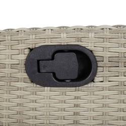 Ensemble à manger de jardin 5 pcs coussins gris résine tressée 489444489444