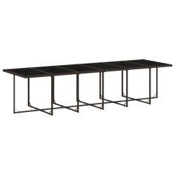 Salon de jardin avec coussins 9 pcs beige résine tressée 489451489451