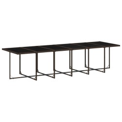 Salon de jardin avec coussins 9 pcs beige résine tressée 489452489452