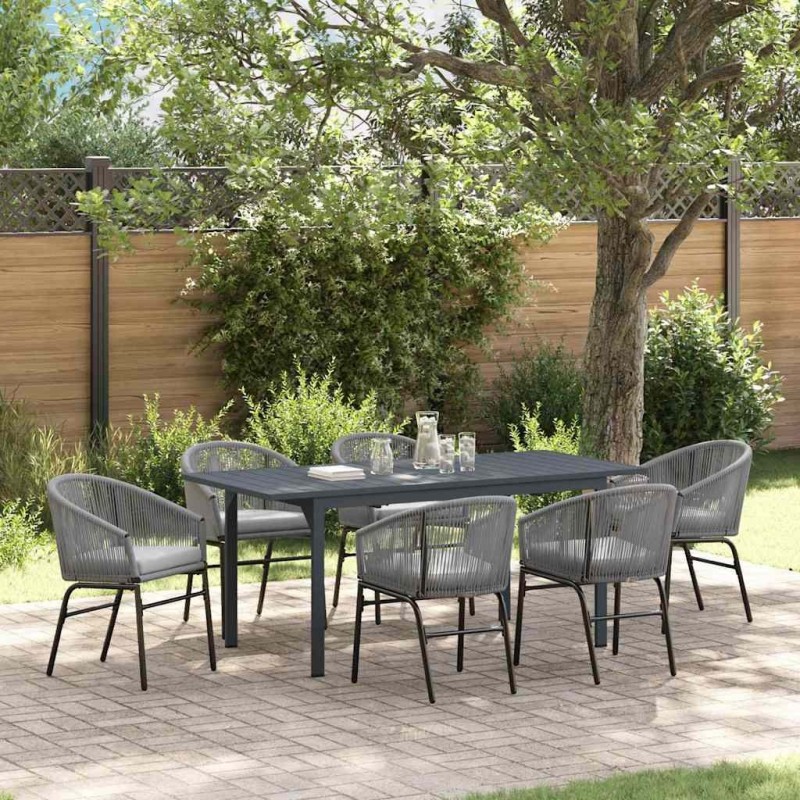 Salon de jardin 11 pcs avec coussins beige résine tressée 489458489458