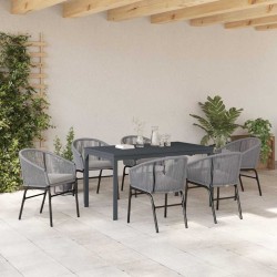 Salon de jardin 11 pcs avec coussins beige résine tressée 489458489458