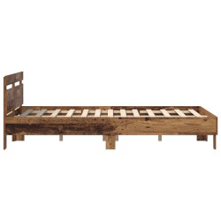 Cadre de lit Chêne Fumé et Argent 75 x 190 cm Bois d'ingénierie 489513489513