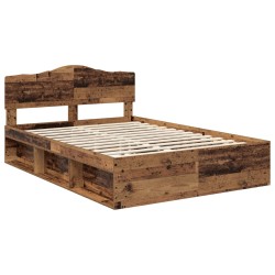 Cadre de lit Chêne fumé 75 x 190 cm Bois d'ingénierie 489602489602