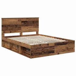 Cadre de lit Chêne fumé 150 x 200 cm Bois Ingénierie 489606489606