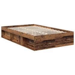 Cadre de lit Chêne fumé 150 x 200 cm Bois d'ingénierie 489610489610