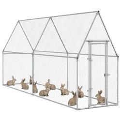 Clôture en treillis métallique et ancrage anthracite 1,1x10 m 489625489625