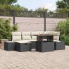 Ensemble de canapé de jardin 5 pcs Noir Poly rotin 489656489656