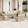 Salon de jardin avec coussins 12 pcs gris résine tressée 489658489658