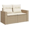 Salon de jardin avec coussins 10 pcs beige résine tressée 489659489659
