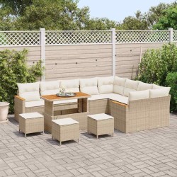Ensemble de canapé de jardin avec coussin 4 pcs Poly rotin 489663489663