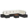 Ensemble de canapé de jardin avec coussin 6 pcs Noir polyrotin 489734489734