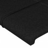  Tête de lit à LED Noir 103x16x118/128 cm Tissu 