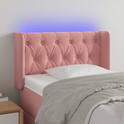 Lit avec des lumières à LED Rose 200 x 200 cm Velours 491141491141