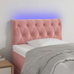 Lit avec des lumières à LED Rose 200 x 200 cm Velours 491143491143