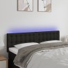  Tête de lit à LED Noir 144x5x78/88 cm Tissu 