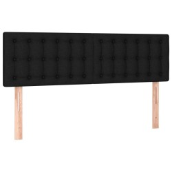  Tête de lit à LED Noir 144x5x78/88 cm Tissu 