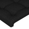  Tête de lit à LED Noir 144x5x78/88 cm Tissu 