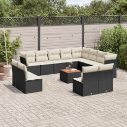 Salon de jardin avec coussins 7 pcs beige résine tressée 491682491682