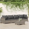 Salon de jardin avec coussins 7 pcs beige résine tressée 491698491698