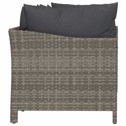 Salon de jardin avec coussins 7 pcs beige résine tressée 491705491705