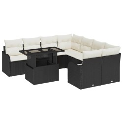 Salon de jardin avec coussins 6 pcs beige résine tressée 491865491865