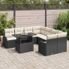 Salon de jardin avec coussins 6 pcs beige résine tressée 491865491865