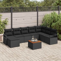 Salon de jardin avec coussins 7 pcs beige résine tressée 491888491888