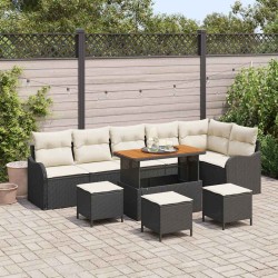 Ensemble de canapé de jardin 7 pcs Beige Poly rotin 491942491942