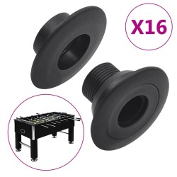Ensemble à manger de jardin coussins 7pcs Noir Résine tressée 492116492116