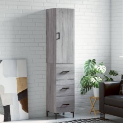 Armoire de bain Sonoma gris 30x30x95 cm Bois d'ingénierie 492194492194