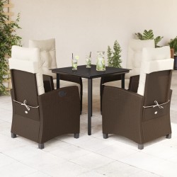 Salon de jardin avec coussins 8 pcs beige résine tressée acacia 492297492297