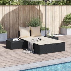 Salon de jardin avec coussins 8 pcs beige résine tressée 492493492493