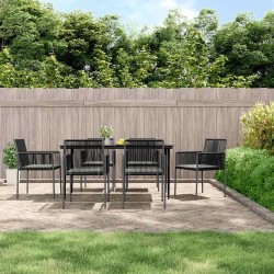 Salon de jardin avec coussins 9 pcs beige résine tressée 492653492653