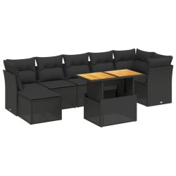 Salon de jardin avec coussins 7 pcs gris résine tressée 493459493459