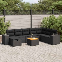 Salon de jardin avec coussins 7 pcs gris résine tressée 493522493522