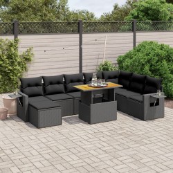 Salon de jardin avec coussins 7 pcs gris résine tressée 493524493524