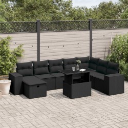Salon de jardin avec coussins 7 pcs gris résine tressée 493525493525