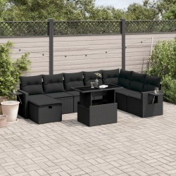 Salon de jardin avec coussins 7 pcs gris résine tressée 493534493534