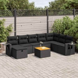 Salon de jardin avec coussins 7 pcs gris résine tressée 493541493541