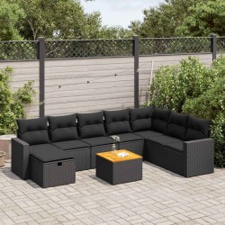 Salon de jardin avec coussins 7 pcs gris résine tressée 493542493542