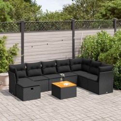 Salon de jardin avec coussins 7 pcs gris résine tressée 493555493555