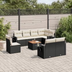 Salon de jardin avec coussins 7 pcs gris résine tressée 493648493648