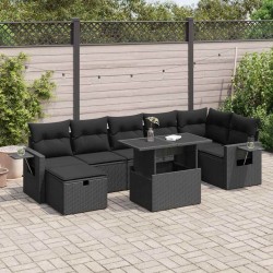 Salon de jardin avec coussins 7 pcs gris résine tressée 493649493649