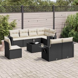 Salon de jardin avec coussins 7 pcs gris résine tressée 493659493659