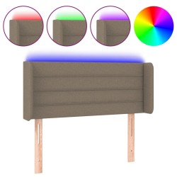  Tête de lit à LED Taupe 93x16x78/88 cm Tissu 