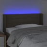  Tête de lit à LED Taupe 93x16x78/88 cm Tissu 