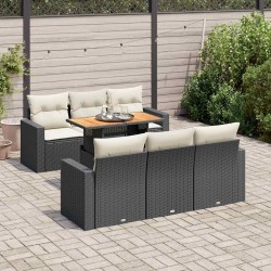 Ensemble de salle à manger pour jardin 9 pcs Noir et gris 493781493781