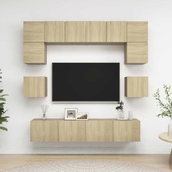 Ensemble de salle à manger pour jardin 9 pcs Noir polyrotin 493796493796